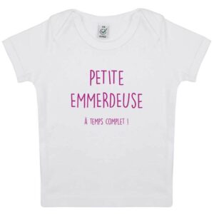 Tee-shirt Bébé Petit Emmerdeuse